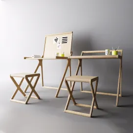 Children Table With a Folding Table Top